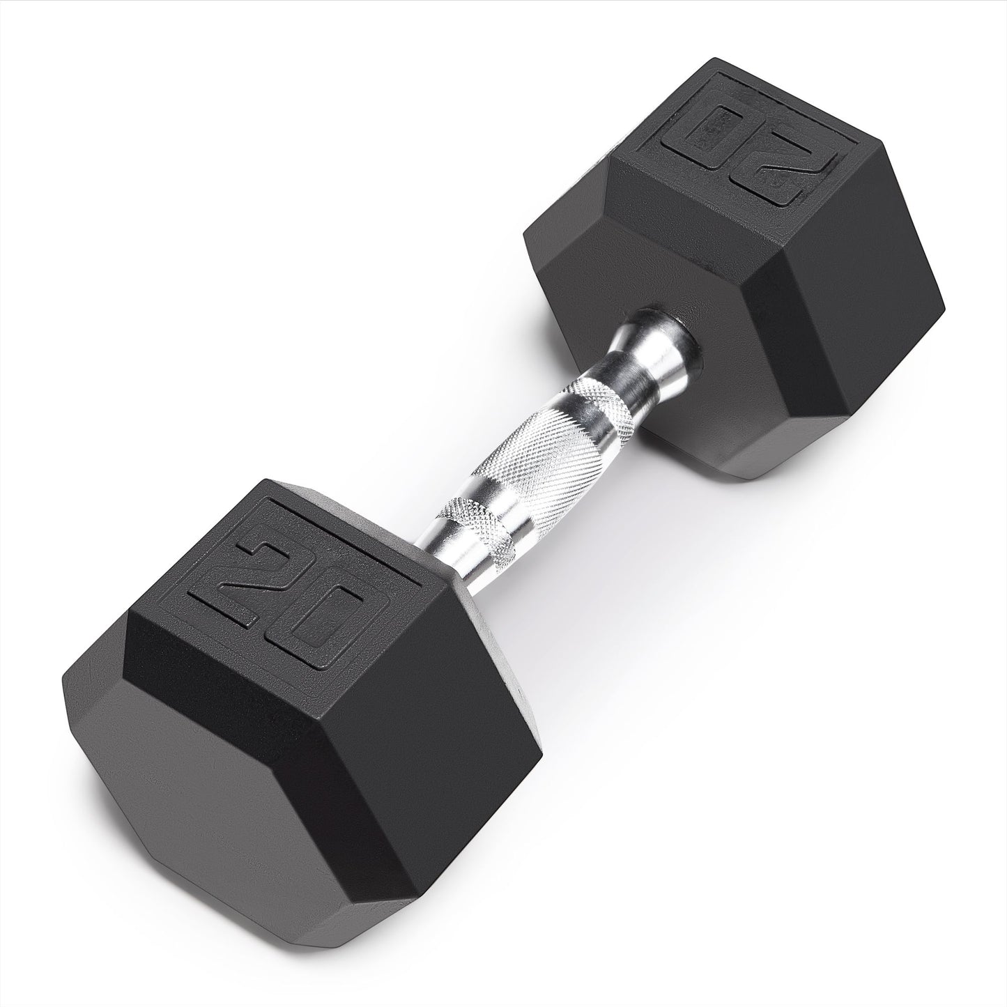 Single X LBS Rubber Hex Dumbbell { Varied Weights }