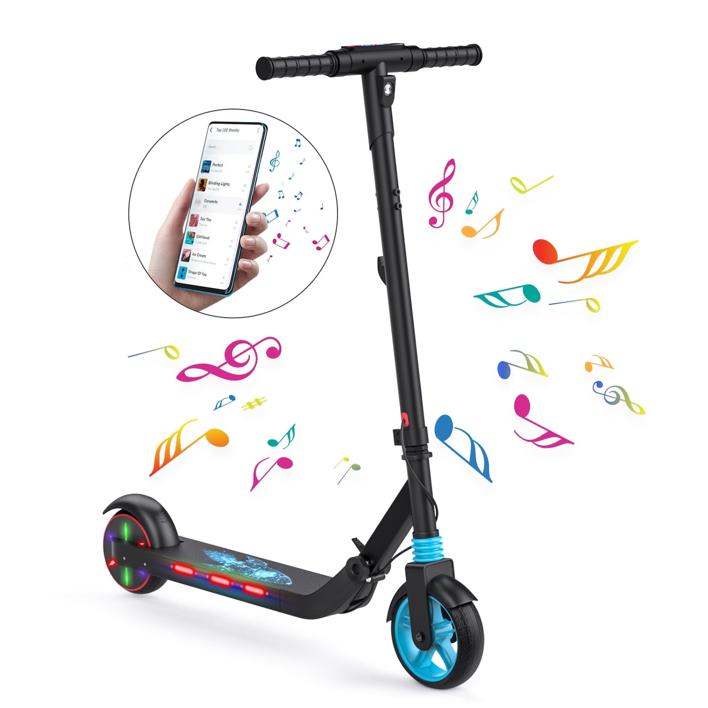 AOVOPRO KES1 Kids Double Brake Electric Scooter { Bluetooth Features }