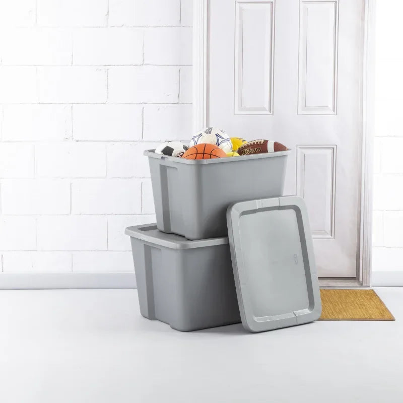 18 Gallon Plastic Storage Containers [ SET OF 8 ]