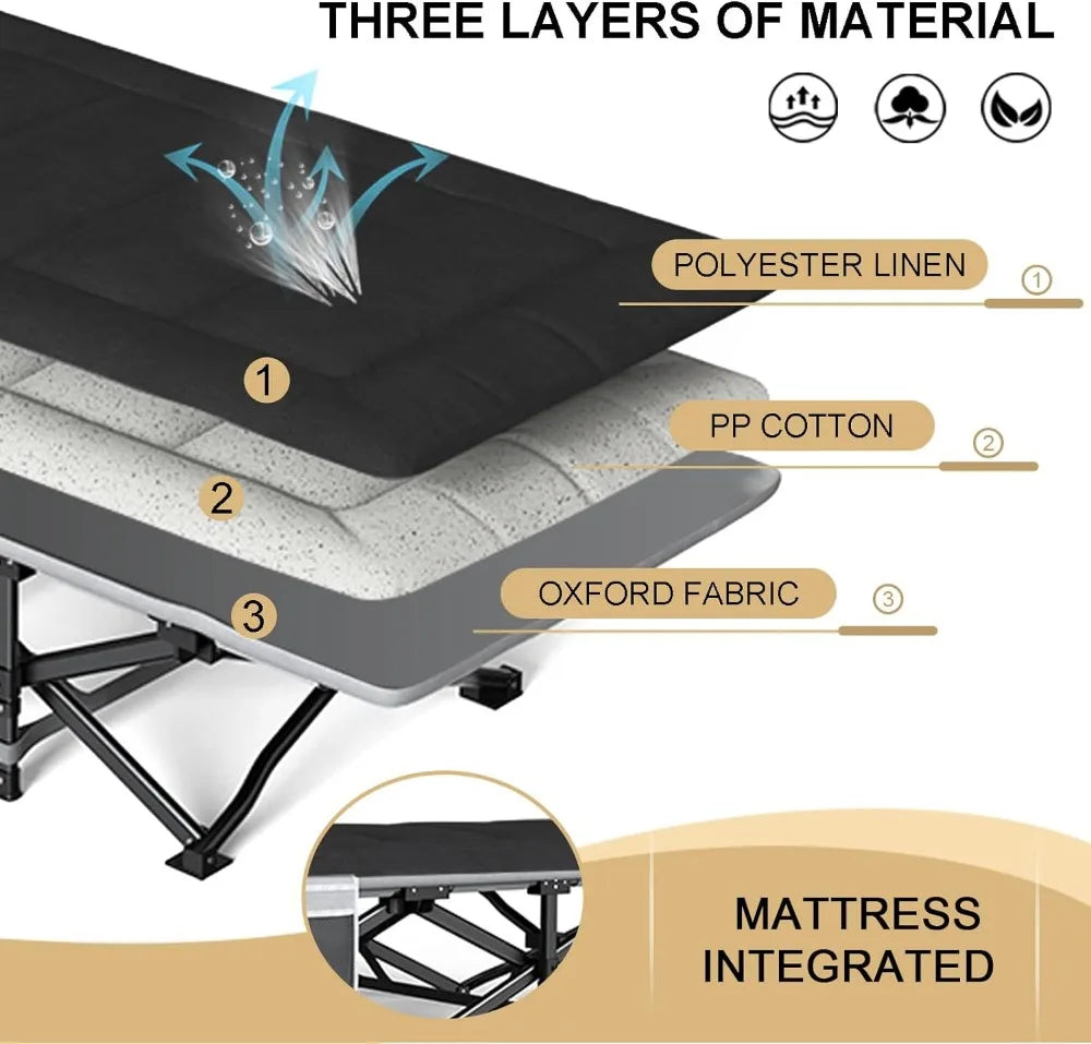 Camping Cot for Adults [ 450 LBS CAPACITY ]