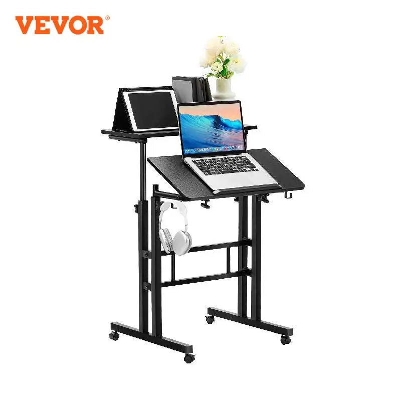 Adjustable Rolling Laptop Table [ 26.4 INCHES TO 44.9 INCHES ]