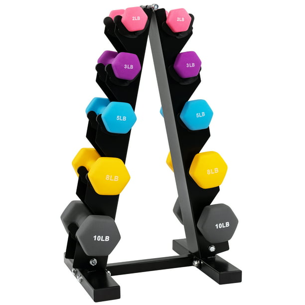 Dumbbell Set with Stand { 3 LBS - 8 LBS }