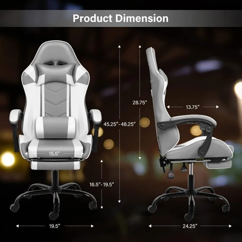 Gaming Chair with REMOVABLE FOOTREST