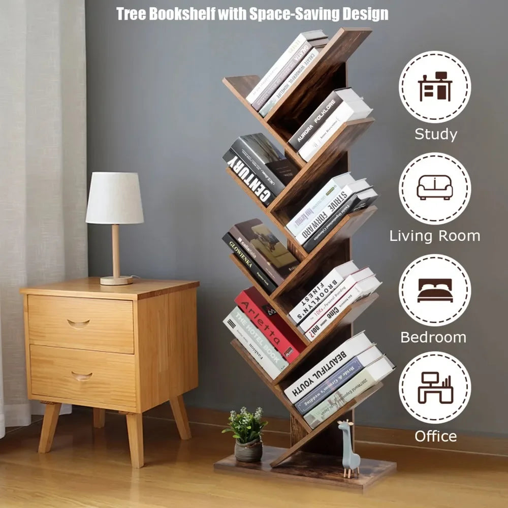8 Tier Tree Bookcase