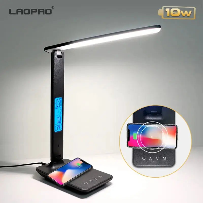 LED Desk Lamp with Wireless Charging [ WITH CALENDAR AND MORE ]