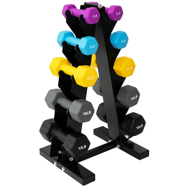 Dumbbell Set with Stand { 3 LBS - 8 LBS }