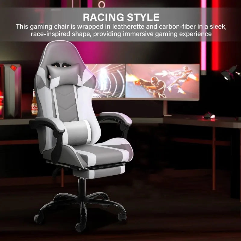 Gaming Chair with REMOVABLE FOOTREST