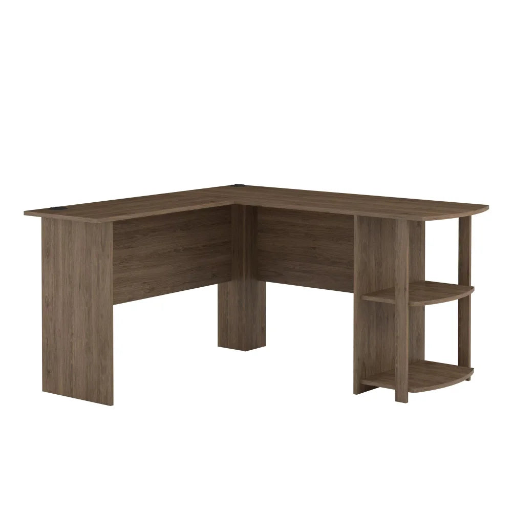 L Shaped Desk with Shelf Space