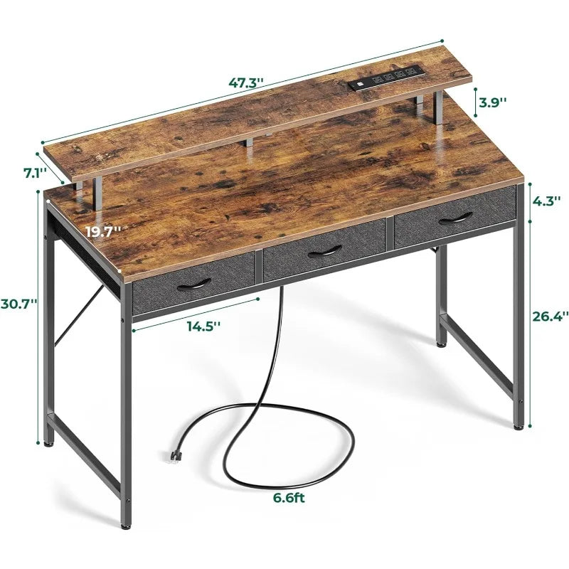 47 INCH Multipurpose Desk [ With LED Lights ]