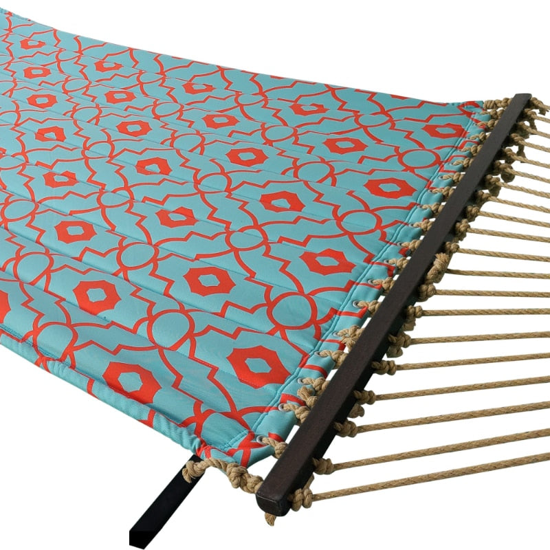 Moroccan Quilted Two Person Hammock with Pillow