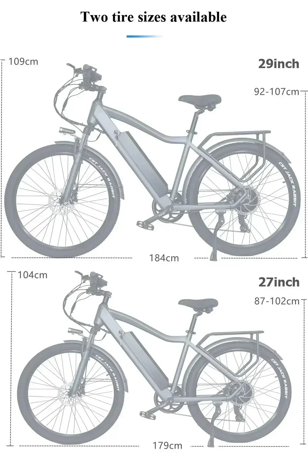 500 WATT MOTOR Snow Ebike With 29 INCH TIRES [ 48 VOLT 17 AMP HOURS BATTERY ]