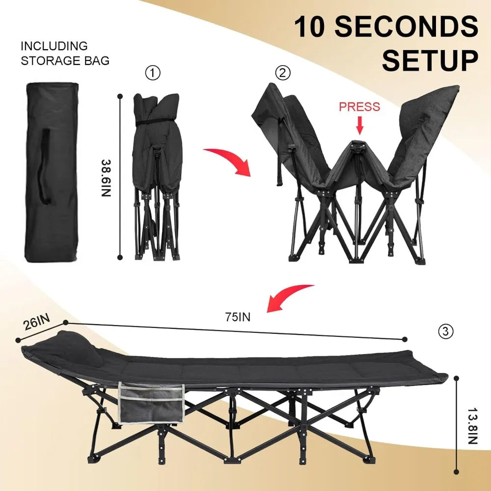 Camping Cot for Adults [ 450 LBS CAPACITY ]