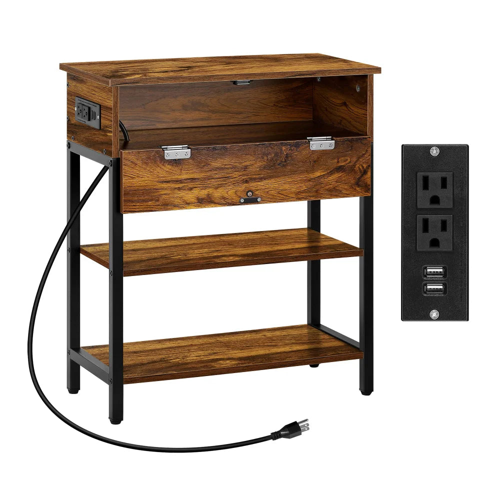 End Table with Charging Station