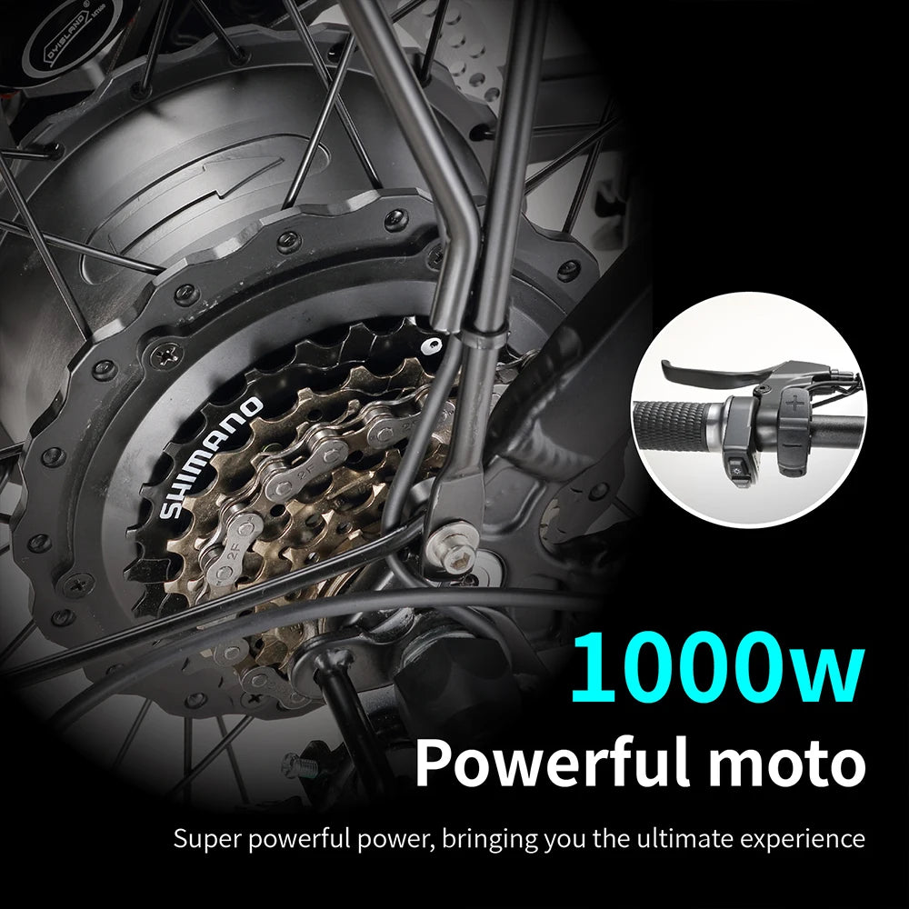 1,000 WATT MOTOR Idotata Foldable Ebike [ 48 VOLT 35 AMP HOURS BATTERY ]