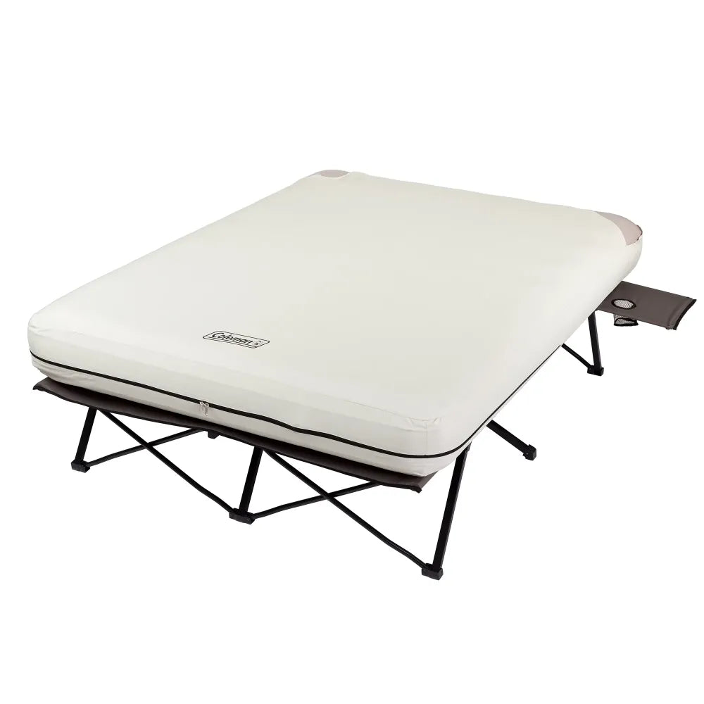 Coleman Cot and Thick Queen Air Mattress Combo