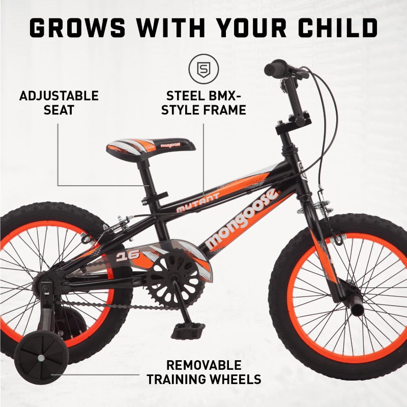 Mongoose 16 Inch Kid's BMX Bike [ Ages 3 - 5 ]  🔥