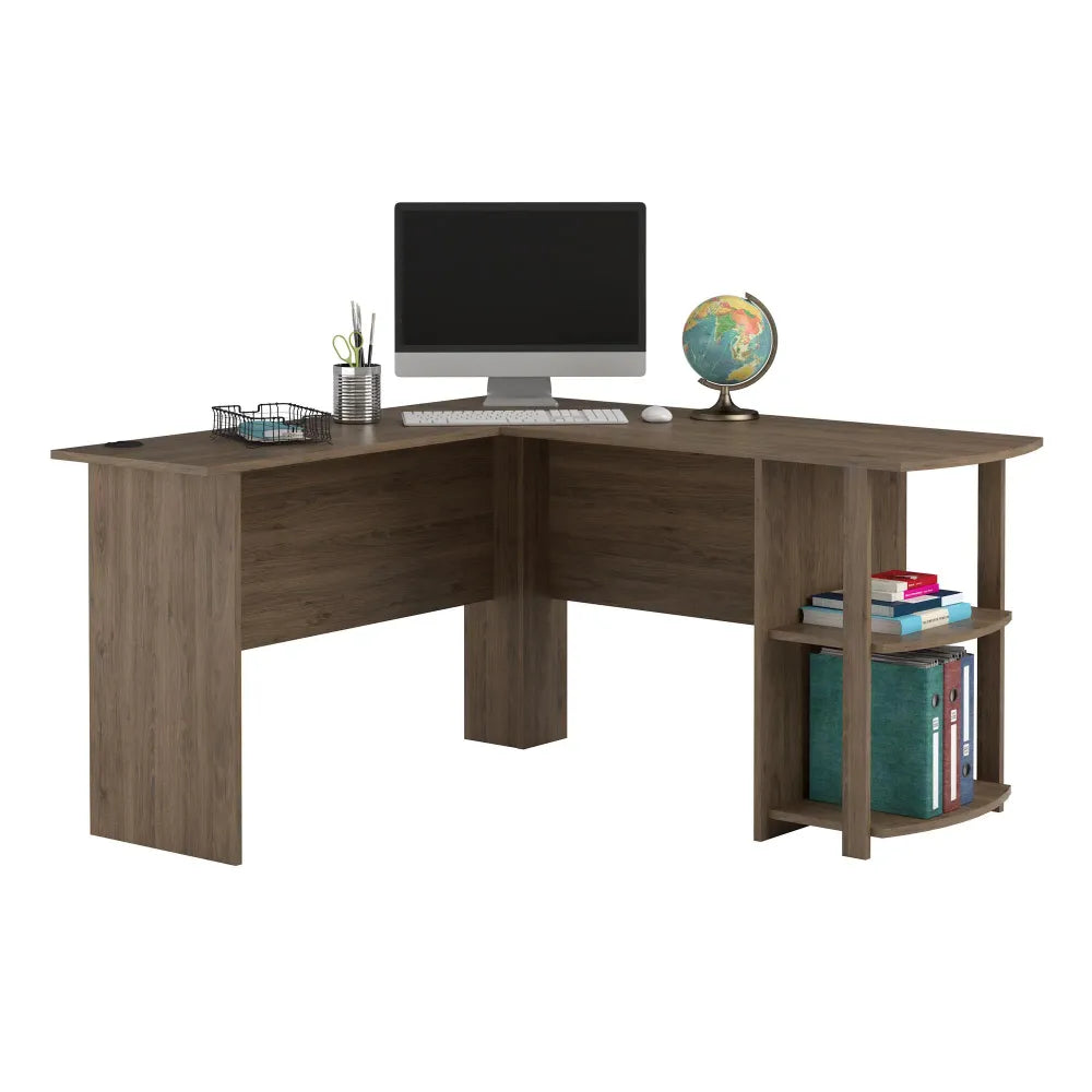 L Shaped Desk with Shelf Space