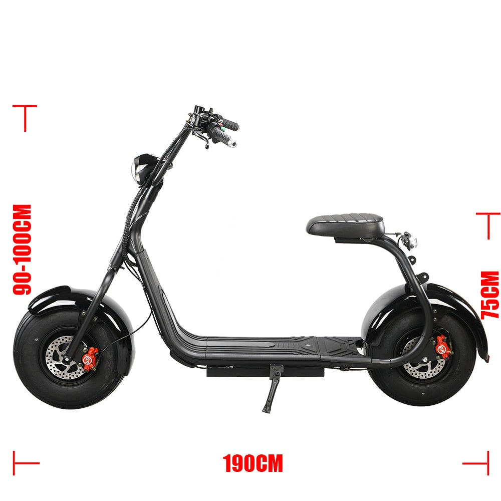 Citycoco 2000 Watt Motor E Scooter with 60 Volt 12Amp Hours Battery