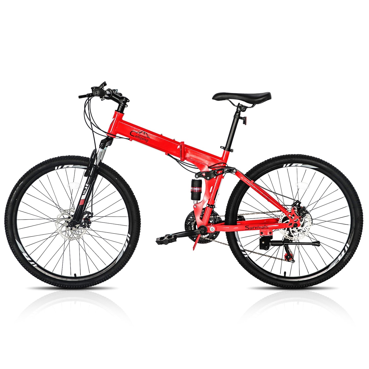 21 Speed 26 Inch Foldable Mountain Bike { High Carbon Steel }