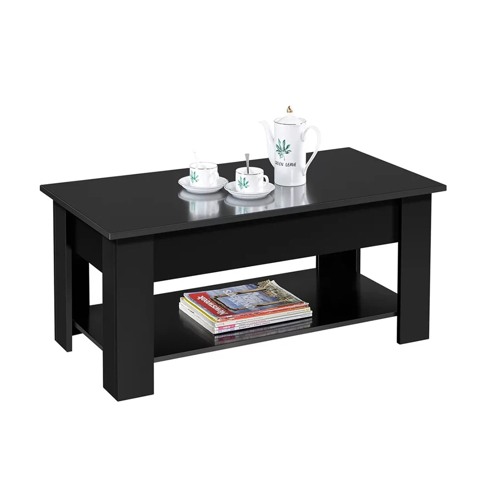 Wooden Coffee Table with Storage Space