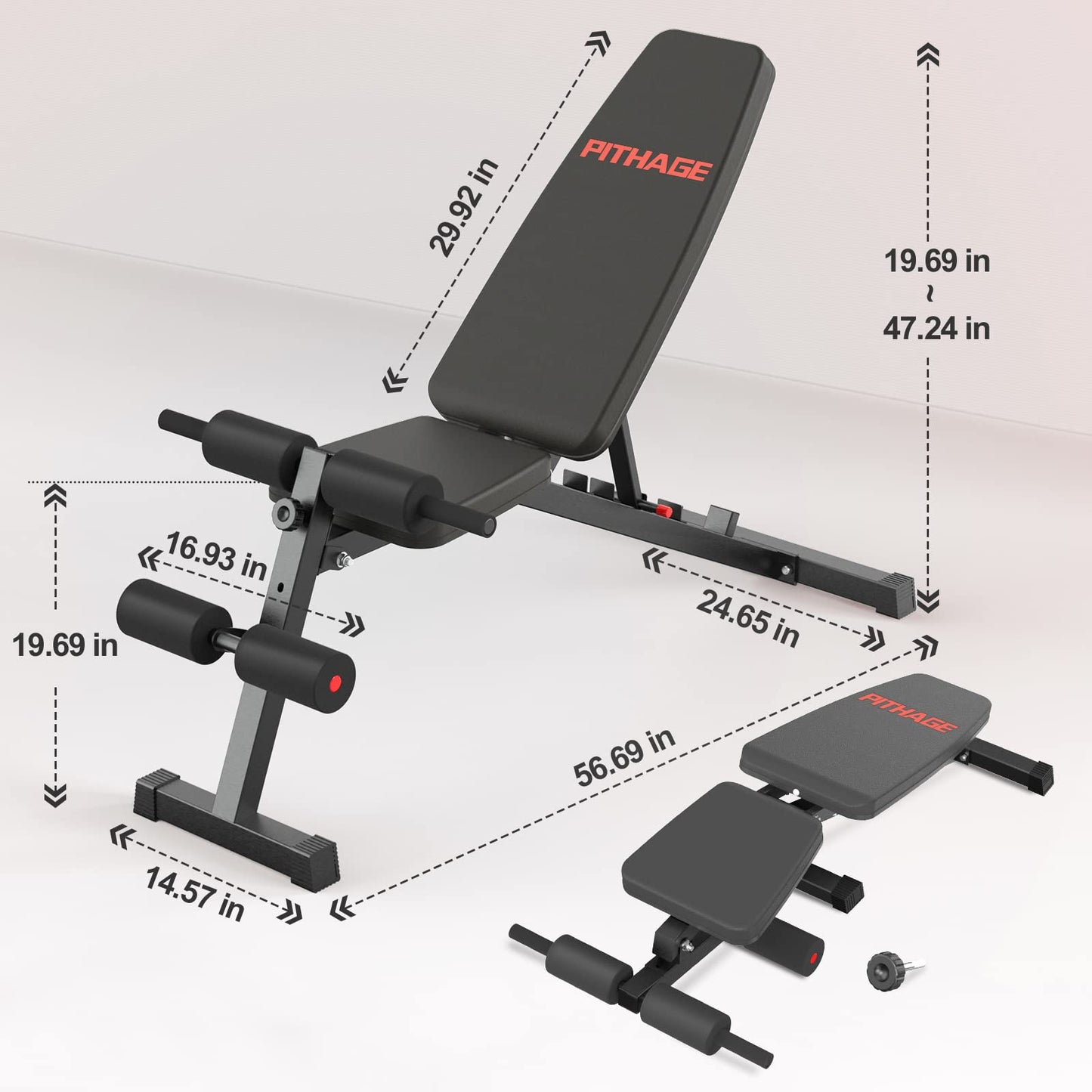 660 LBS PITHAGE Adjustable Weight Bench
