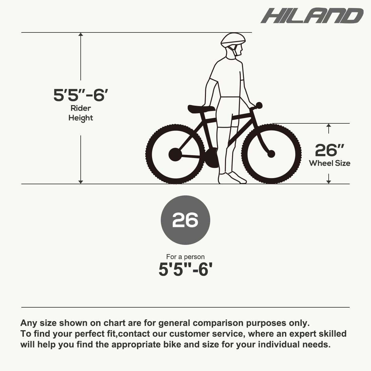HILAND 26 Inch Steel Frame MTB 21 Speed Mountain Bike